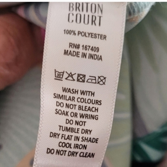 BRITON COURT Maxi Dress Green Tropical Print Multicolor Size Medium - Picture 9 of 10